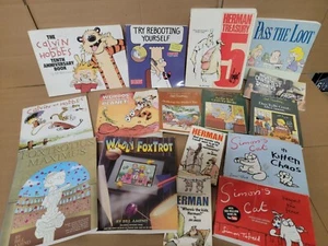 Lot of 10 Humor Cartoon Strips HOBBES CALVIN Doonesbury Adult Books RANDOM MIX - Picture 1 of 4