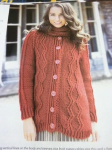 Knitting Pattern  For Lady's Jacket  In  Stylecraft Life Chunky - Sizes -30-50in - Picture 1 of 1