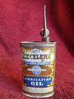 Very Rare Tall Vintage Excelene Lubricating Oil Tin Can Oiler Bicycle