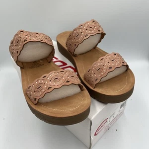 Nuovo con scatola! Sandali donna zeppa SODA Vienna rosa nudi borchie taglia 10M punta aperta - Foto 1 di 9