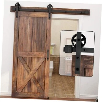  6FT Heavy Duty Sliding Barn Door Hardware Kit, 6FT Track Kit [Single Door] - Изображение 1 из 4