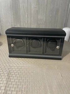 Underwood, London Classic Leather 3 Unit Watch Winder W Glass Front - Picture 1 of 10