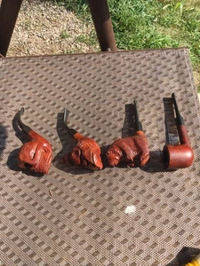 Pipe Four Old Estate Smoking Pipes No Reserve - Picture 1 of 7