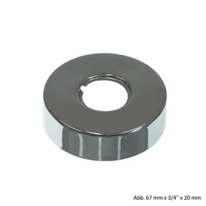 Design-Gewinderosette, 80 mm x 3/4" x 15 mm, Messing verchromt - Bild 1 von 1