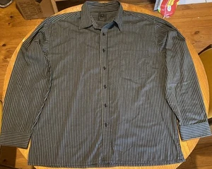 Como Mens Shirt Blue/Grey Striped Long Sleeve - Size XL - GC. - Picture 1 of 10