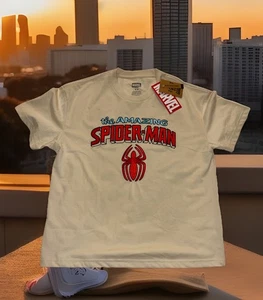 CAMISETA CORTA DE DISEÑO BORDADO SPIDER-MAN PARA HOMBRE (NUEVA CON ETIQUETAS) mercancía mediana/auténtica - Imagen 1 de 11