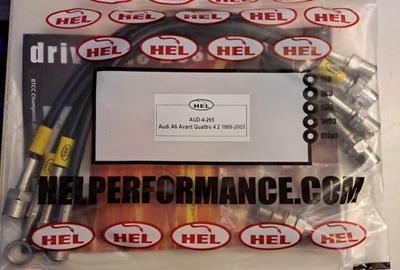 HEL AUDI A6 S6 C5 2.5 TDI 2.7 3.0 4.2 QUATTRO SS TRENZADO LÍNEAS DE FRENO MANGUERAS TUBOS Foto 1 de 3