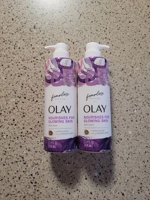 2 Olay Fearless Nourishing Glowing Skin Body Wash Cocoa Butter & Manuka Honey  - Image 1 of 4