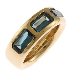 Pomellato Ring US 5 3/4 EU51 K18 Pink Gold LondonBlue Topaz Iconica used - Picture 1 of 8