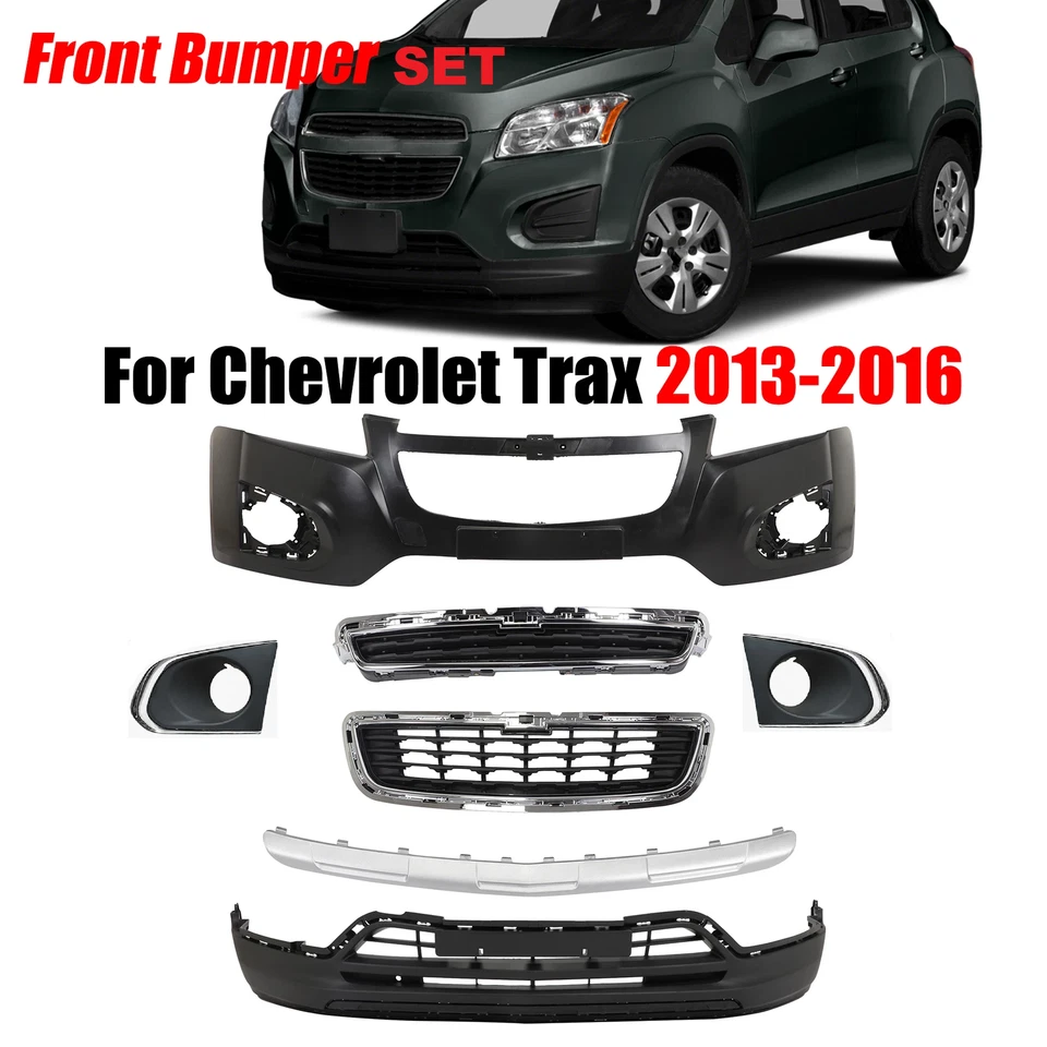 Front Bumper Cover Assembly For 2013-2016 Chevy Trax Grille Kit - Image 1 of 1