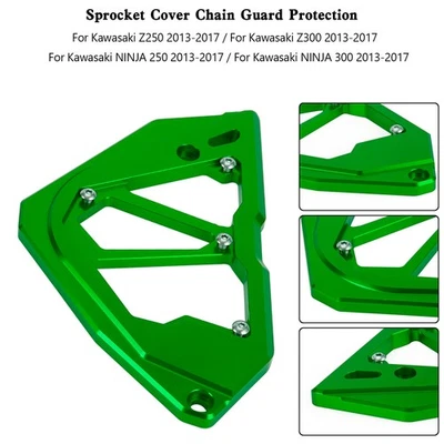Protector de cadena con cubierta de piñón para KAWASAKI Z250 Z300 NINJA 300 250 13-17 verde Foto 1 de 4