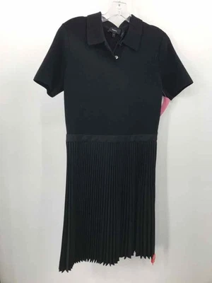 Pre-Owned Theory Black Size 8 Shift Knee Length Short Sleeve Dress - Image 1 of 3