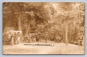 Postcard RPPC New York Long Island Indian Hill Lake Ronkonkoma Old Cars   E716 - Picture 1 of 2