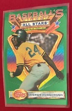 RIckey Henderson 1993 Topps Finest All Stars #86 Oakland A's Athletics MINT! HOF