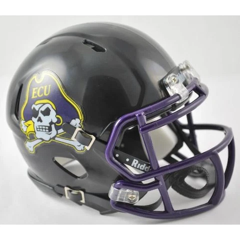 EAST CAROLINA PIRATES NCAA Riddell SPEED Authentic MINI Football Helmet ECU Cover