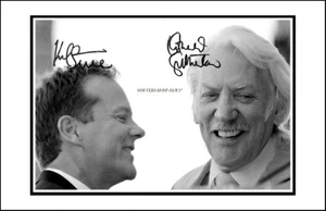 Kiefer & Donald Sutherland, Autographed, Cotton Canvas Image. Limited Ed (K-02)  - Picture 1 of 1