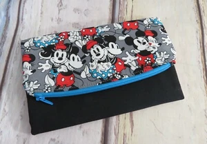Disney Mickey Mouse theme Women's Wallet clutch tri-fold zipper and card slots - Picture 1 of 5