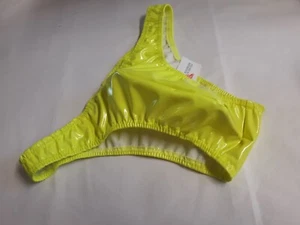 Mens New PVC Sexy Shiny s m l or xl pouched Rio, Handmade Iridescent Yellow USA - Picture 1 of 4