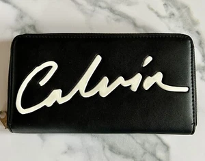 Calvin Klein Jeans Geldbörse Damen Schwarz Sculpted Portemonnaie Brieftasche - Bild 1 von 5