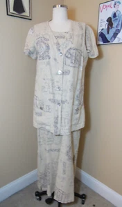 Vintage Sweet Jessie Lagenlook 2 Piece 100% Linen Maxi Dress Vest Set Size M - Picture 1 of 11