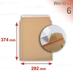 100 Enveloppes carton rigide renforcé 292x374 mm Wellbox 6 - Picture 1 of 1