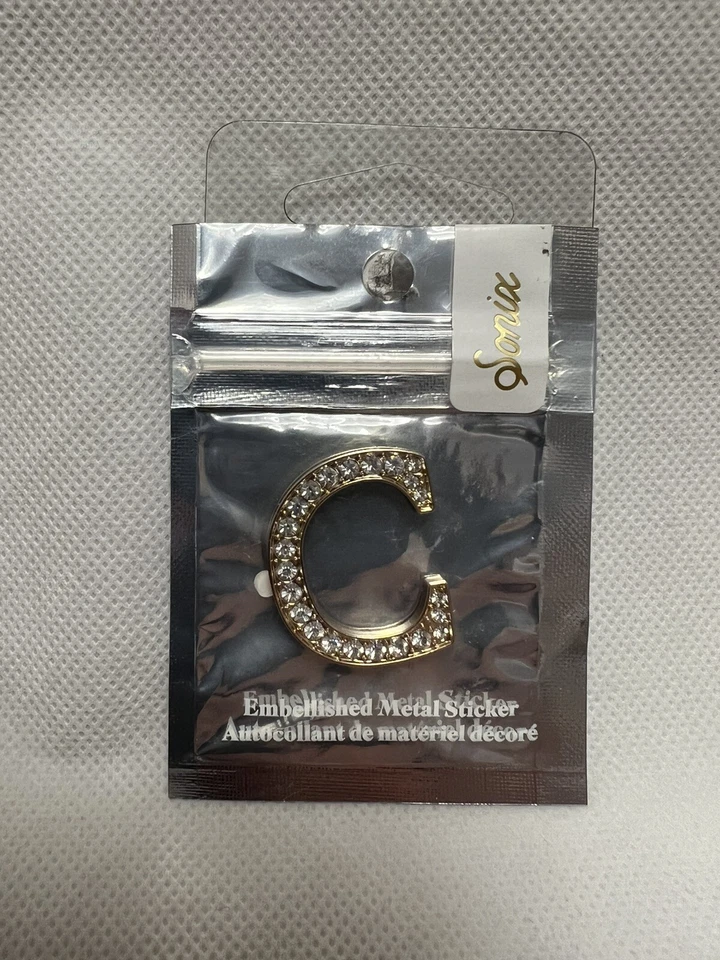 Sonix кристалл украшенный металлические буквы алфавита наклейка-прозрачный (C) - Изображение 1 из 1