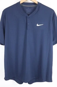 Nike Court Dri-FIT Dry Blade Size S Tennis Golf Polo #CW6288 451 Navy Blue - Picture 1 of 1