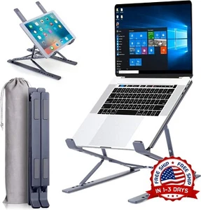 Soporte Portatil Ajustable Para Computadora Portatil: Mesa De Pie Antidesliz... - Picture 1 of 8