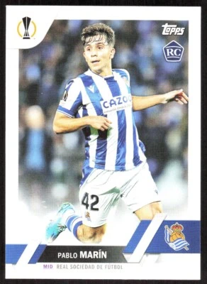 2022 3112D Topps UEFA Club Competitions Pablo Marín Rookie Real Sociedad #145 - Image 1 of 2
