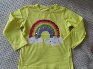 Bluezoo Rainbow print T Shirt Long sleeve age 4/5 New - Picture 1 of 4