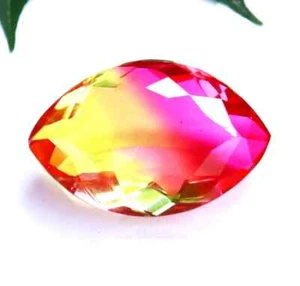 Marquise Cut Natural BI Color Tourmaline Loose Gemstone 107.45 Ct Certified AKP - Picture 1 of 6