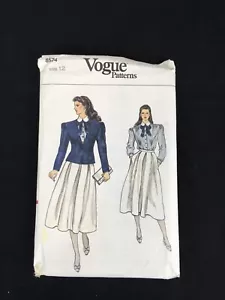 VOGUE Vintage Pattern 8574 Misses Hip Length Jacket, Skirt, Blouse UNCUT - Picture 1 of 8