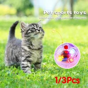 Light Up Cat Balls Activated Light Up Cat Balls Flash Interactive Toys Cats new~ - Picture 1 of 13