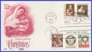 USA5 #2367 U/A ARTCRAFT 2 FDC Combo5 Christmas - Madonna - Picture 1 of 1