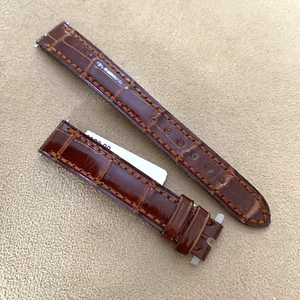 Harry Winston AVENUE Women Watch Strap Shiny Brown Alligator Regular Length SG - Picture 1 of 11
