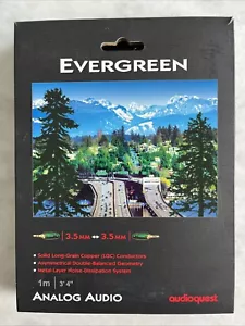AudioQuest EverGreen 3,5 mm auf 3,5 mm Audio Interconnect LGC 1 Meter Kabel Neu - Bild 1 von 3