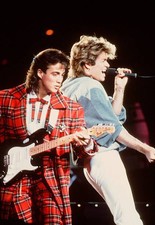 Andrew Ridgeley and George Michael of Wham! perform on stage at Sy - Old Photo 2
