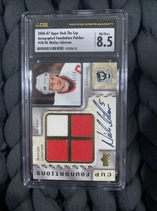 2006-07 Upper Deck Nicklas Lidstrom Cup Foundations Patch #04/10 CSG 8.5 Auto 10 - Picture 1 of 24
