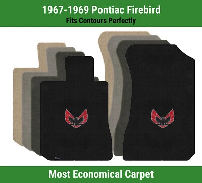Lloyd Velourtex Front Carpet Mats for '67-69 Pontiac Firebird w/Firebird Bird Foto 1 de 4