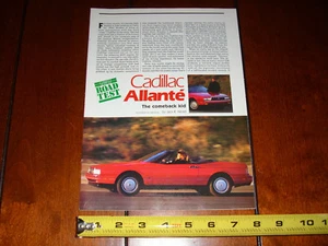 1988 CADILLAC ALLANTE - ORIGINAL ARTICLE - Picture 1 of 3