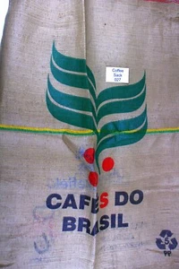 Brazilian Hessian Coffee Sack 027 Previously Held Green Beans Many Uses 027 - Picture 1 of 4