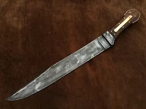 Handmade 5160 Spring Steel Antiqued "James Bowie No.1",Guardless Coffin Knife - Picture 1 of 11