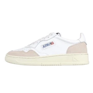 New AUTRY Mens MEDALIST LOW SNEAKERS AULM LS33 WHITE/BEIGE EUR 40 - 45 AULMLS33 - Picture 1 of 9