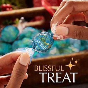 14 Stück Lindt LINDOR Meersalz Milchpralinen Trüffel glatt - Bild 1 von 3