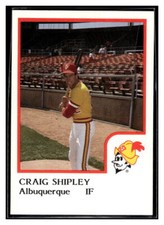 Craig Shipley 1986 ProCards Albuquerque Dukes #23 Los Angeles Dodgers