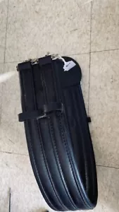 FIBBIE A RULLO nere DRESSAGE GIRTH in pelle termina 30" ottime condizioni* - Foto 1 di 3
