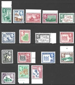 FIJI 1938/1950, GEORGE VI SELECTION (16), MNH** - Picture 1 of 2