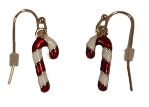 AVON HOLIDAY FUN CANDY CANE Pierced Earrings NIB SEALED - Picture 1 of 5