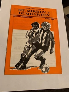 St Mirren V Dumbarton 1976 Football Programme - Picture 1 of 3