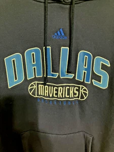 Felpa Adidas uomo blu navy Dallas MAVERICKS NBA morbida con cappuccio LS TAGLIA XL - Foto 1 di 6